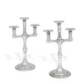 attribution Daniel Pedersen for The Kalo Shop, Three-light candelabra, pair, #356E