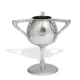 Chicago Golf Club three-handled trophy goblet, #5814 by The Kalo Shop, Chicago, USA, sold Apr 2022