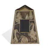 Carence Crafters, three-sided picture frame with a tree line and a sedge of cranes