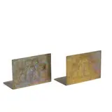 Carence Crafters, bookends with Mackintosh rose motif, pair