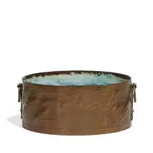 Carence Crafters, planter with stylized flower decoration