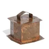 Carence Crafters, riveted inkwell with nasturtium design