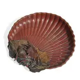 Gorham Manufacturing Company, Aesthetic Movement shell-form dish with applied lily pads and a crab, #Y71, Providence, USA