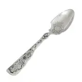 Gorham Manufacturing Company, Hizen soft cheese scoop with waves, fish, frog and a crab decorated handle