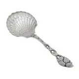 Tiffany & Co., Vine serving spoon with strawberry decorated handle and shell-form bowl