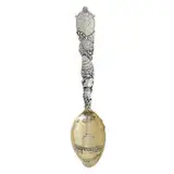Lady Baltimore souvenir spoon with turtle, oysters, crab, clam and seaweed decorated handle by George W. Shiebler & Co., New York, USA, sold Apr 2022