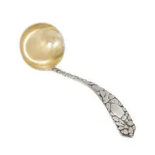 Bug sauce or gravy ladle insect and snake motif by William B. Durgin company, Concord, USA, sold Apr 2022