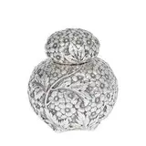 Dominick and Haff, tea caddy with chased floral decoration throughout, #52, New York City, USA