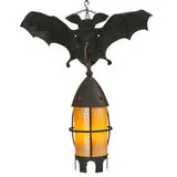 Art Nouveau, bat hanging lantern