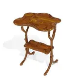 rare water lily and dragonfly two-tiered table by Émile Gallé, sold Apr 2022