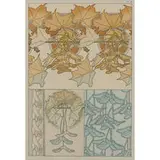 Alphonse Mucha, plate 39 (maple leaves and samara seeds study), from Documents Décoratifs, 1902