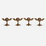 Mark Brazier-Jones, Guardian Nightlight candle holders, set of four, c. 1995, patinated bronze