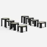 Gianfranco Frattini, 780 nesting tables, set of two, 1966, lacquered wood, laminate