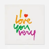 i love you very '78 by Corita Kent, 1978, screenprint in colors, sold Apr 2020