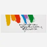 ribbons of the world by Corita Kent, 1978, screenprint in colors, sold Apr 2020