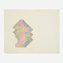 Untitled (#39) by Neil Williams, c. 1965, colored pencil on paper, sold Apr 2020