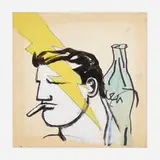 Robert Loughlin, AC DC on Coke, acrylic on board