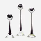 Cenedese, candlesticks, set of three, c. 1975, glass