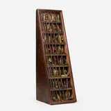 Barry Cohen, Small Wooden Figures in Printer's Tray, c. 1985, wood and mixed media