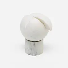 Untitled (kinetic sculpture) by Hanna Eshel, c. 1975, Carrara marble, sold Apr 2020
