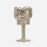 Miguel Ortiz Berrocal, Cristina, 1969-1970, nickel-plated zamak, enameled brass ring