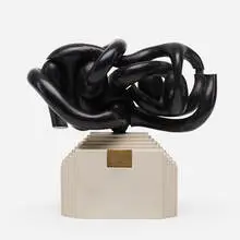 Algaidas by Miguel Ortiz Berrocal, 1995, bonded bronze with black patina, base in resin and brass, sold Apr 2020
