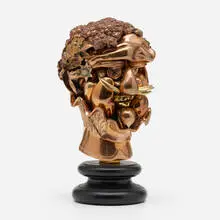 Miguel Ortiz Berrocal, Omaggio Ad Arcimboldo, polished and patinated bronze