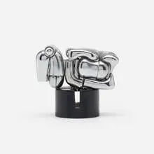 Mini Maria by Miguel Berrocal, 1968-69, chrome-plated zamak, brass, rhinestone, sold Apr 2020