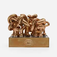 Puzzle by Miguel Ortiz Berrocal, 1976-78, bronze, chrome-plated steel, sold Apr 2020