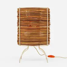 Bambu table lamp by Fernando and Humberto Campana, 2000, bamboo, enameled steel, sold Apr 2020