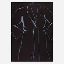 Night Portrait by Jim Dine, 1969, lithograph on Fabriano black paper, sold Apr 2020