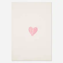 Broken Heart by Jim Dine, 1967, block print, sold Apr 2020