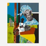 Come Sunday (from the 1776 USA 1976: Bicentennial Prints portfolio) by Romare Bearden, 1975, lithograph in colors on ivory wove paper, sold Apr 2020