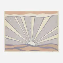 Roy Lichtenstein, Sunrise, 1965, offset lithograph on paper