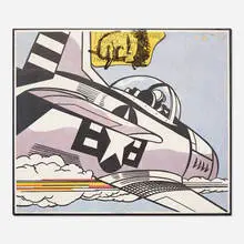 Robert Loughlin, Untitled (Lichtenstein), acrylic on offset lithograph