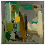 Robert S. Neuman, Square Green-Gray, 1955, oil on canvas