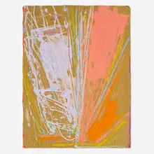 Untitled (from the Interference series) by Dan Christensen, 1983, acrylic on paper mounted to linen, sold Mar 2020
