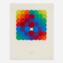 Herbert Bayer, Chromatic Accumulation, 1971, acrylic on paper