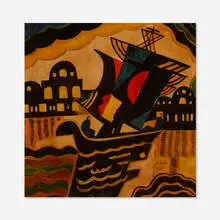 Untitled by Hugo Scheiber, c. 1930, oil on board, sold Mar 2020