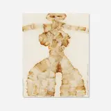 Al Hansen, Pansy Fear Goddess, 1985, cigarette butt collage on paper