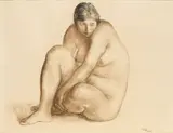 Francisco Zúñiga, (Mexican 1912-1998), conté crayon and charcoal on paper