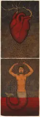 Nahum Zenil, (Mexican b.1947), mixed media on paper