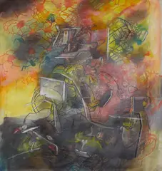 (Chilean 1911-2002) by Roberto Matta, oil on canvas, sold Nov 2006