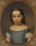 A Portrait of a Young Girl by American School, oil on canvas, sold Aug 2006