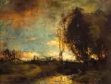 Charles P. Appel, The Golden Evening, oil on canvas