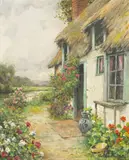 Louis Aston Knight, Cottage Gardens 22 x 18in