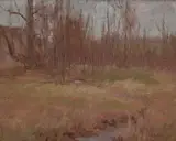 Cullen Yates, A Stream through Birch Trees, 1903, oil on canvas