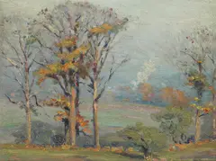 Autumn Trees by Robert A. Graham, 1912, oil on canvas on board, offered Aug 2006