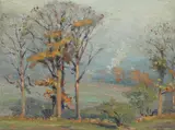 Robert A. Graham, Autumn Trees, 1912, oil on canvas on board