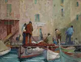 Howard Logan Hildebrandt, San Tropez, oil on canvas